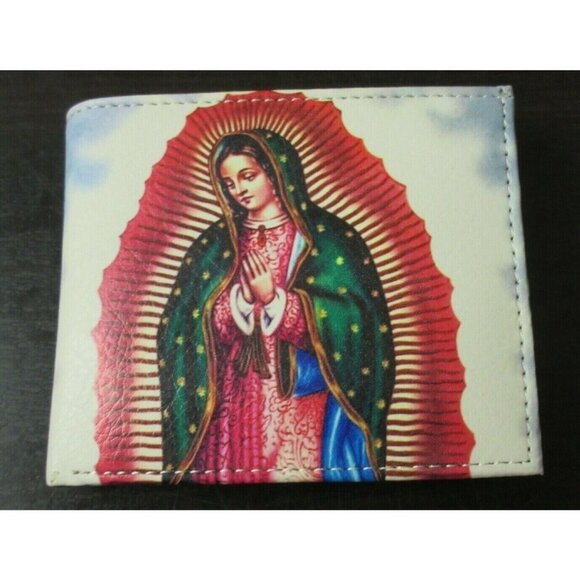 COPY - Virgin Mary Guadalupe Religious Print Bi-Fold Vegan Leather Men's Wallet… - Picture 2 of 6